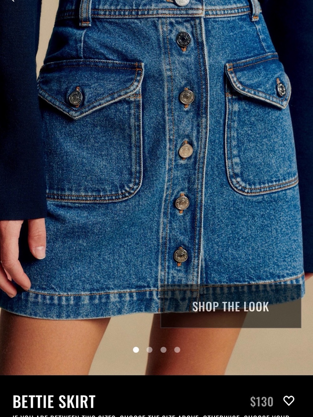 Sezane Bettie Denim Mini Skirt - Blue (NWT)